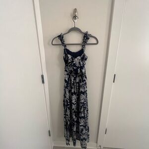Abercrombie & Fitch Navy and White Floral Maxi Dress